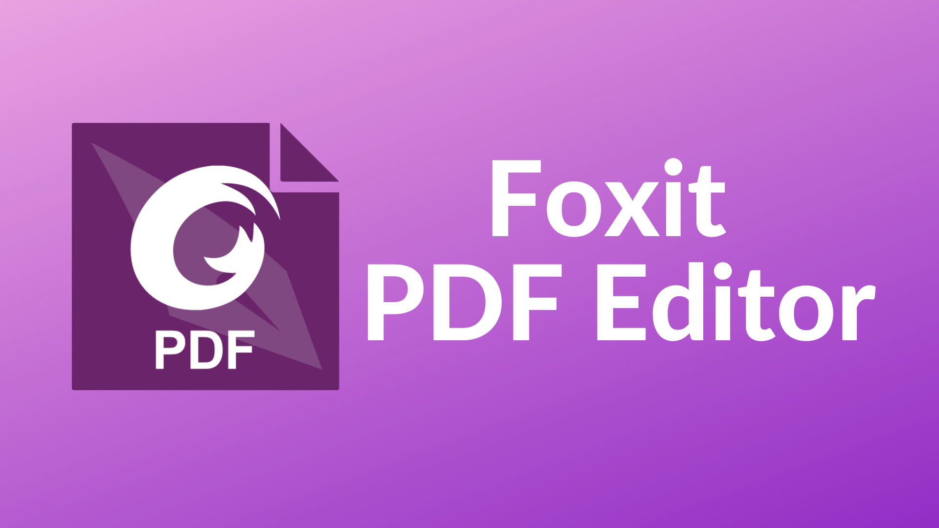 Foxit PDF Editor preview